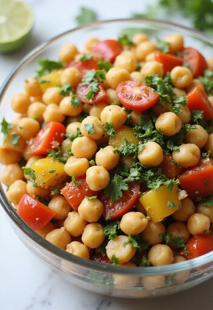 25 Aesthetic Lunch Ideas for School That Look as Good as They Taste - 12. Mediterranean Chickpea Salad