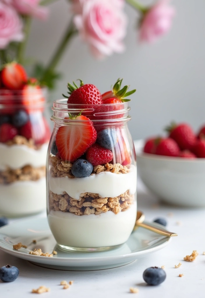 25 Aesthetic Lunch Ideas for School That Look as Good as They Taste - 16. Greek Yogurt Parfaits