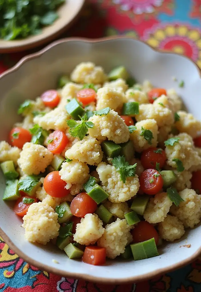 25 Aesthetic Lunch Ideas for School That Look as Good as They Taste - 22. Cauliflower Tabbouleh Salad