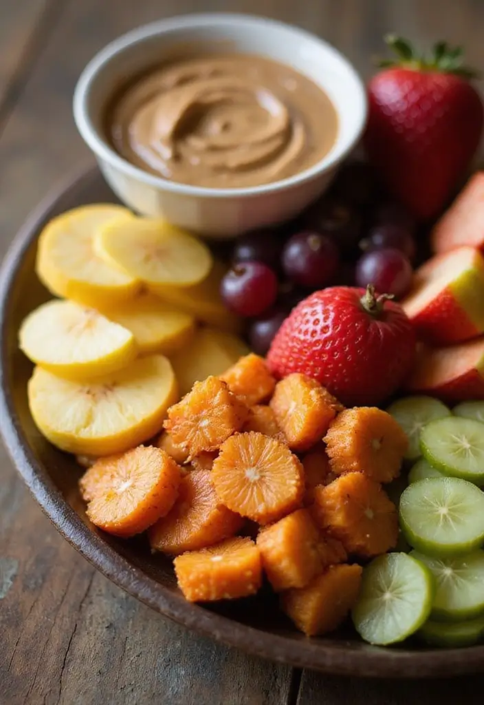 25 Aesthetic Lunch Ideas for School That Look as Good as They Taste - 23. Nut Butter Fruit Dip