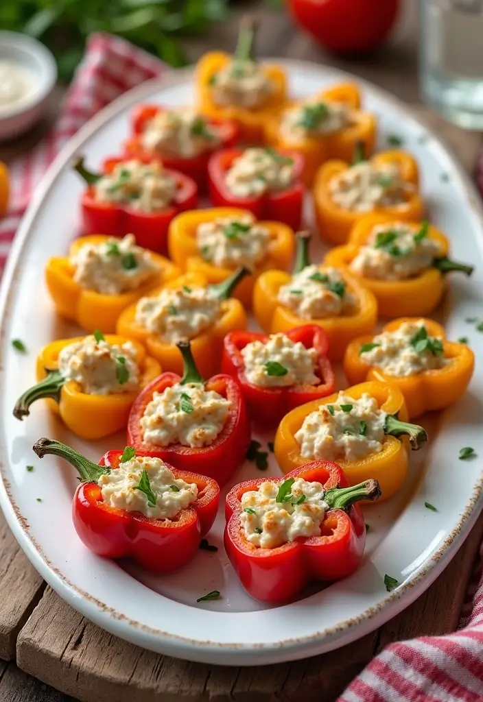 25 Easy Beach Picnic Food and Lunch Ideas Everyone Will Enjoy 128 25 Easy Beach Picnic Food and Lunch Ideas Everyone Will Enjoy - 22. Stuffed Mini Peppers
