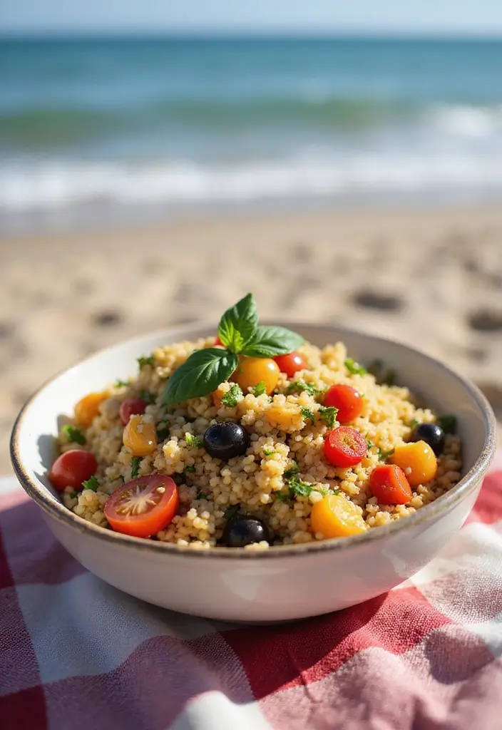 25 Easy Beach Picnic Food and Lunch Ideas Everyone Will Enjoy 13 25 Easy Beach Picnic Food and Lunch Ideas Everyone Will Enjoy - 3. Mediterranean Couscous Salad