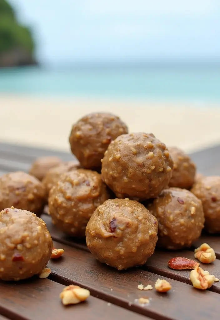 25 Easy Beach Picnic Food and Lunch Ideas Everyone Will Enjoy 42 25 Easy Beach Picnic Food and Lunch Ideas Everyone Will Enjoy - 8. Nut Butter Energy Balls