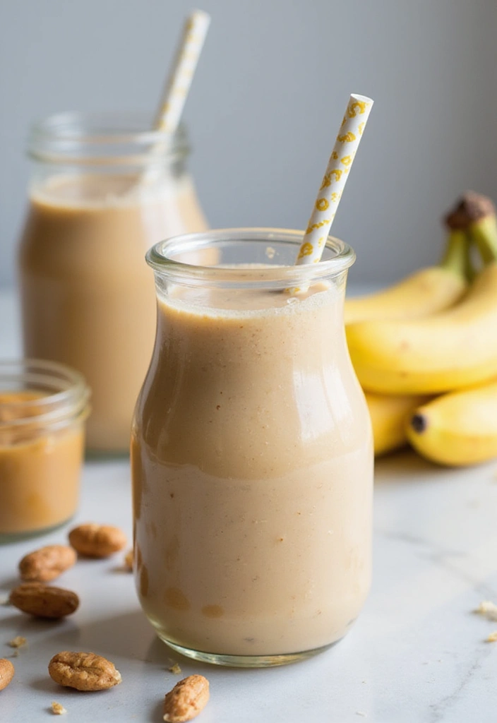 25 Easy High Protein Lunch Ideas for Muscle and Energy - 14. Peanut Butter Banana Protein Smoothie