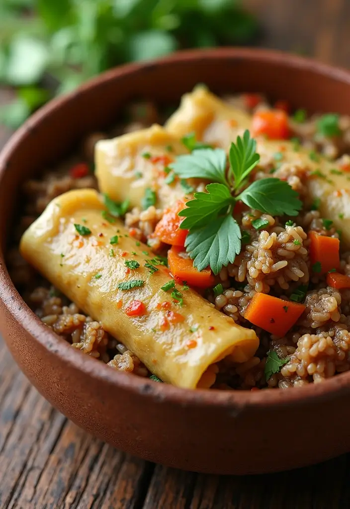 25 Easy High Protein Lunch Ideas for Muscle and Energy - 15. Cabbage Roll Bowl