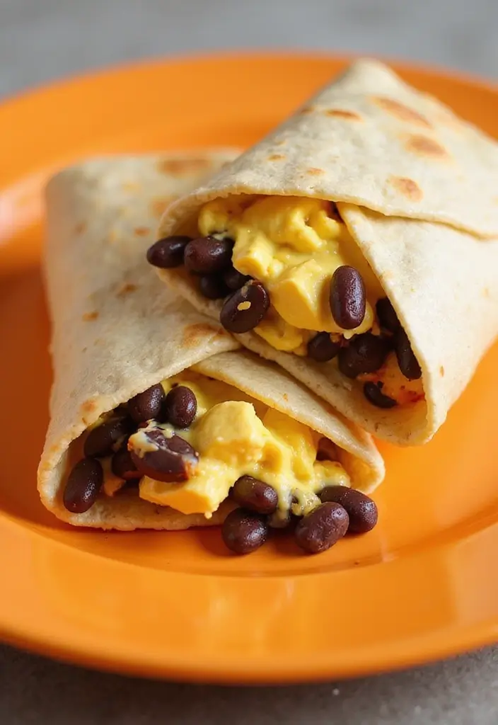 25 Easy High Protein Lunch Ideas for Muscle and Energy - 25. Protein-Packed Breakfast Burrito