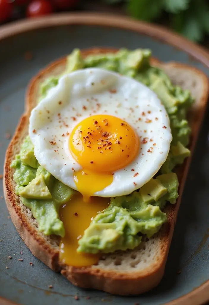 25 Easy High Protein Lunch Ideas for Muscle and Energy - 5. Egg and Avocado Toast