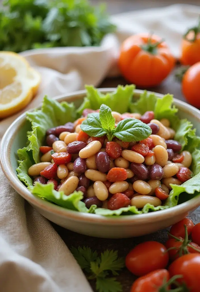 25 Easy and Cheap Lunch Ideas for When You’re on a Budget - 19. Mixed Bean Salad