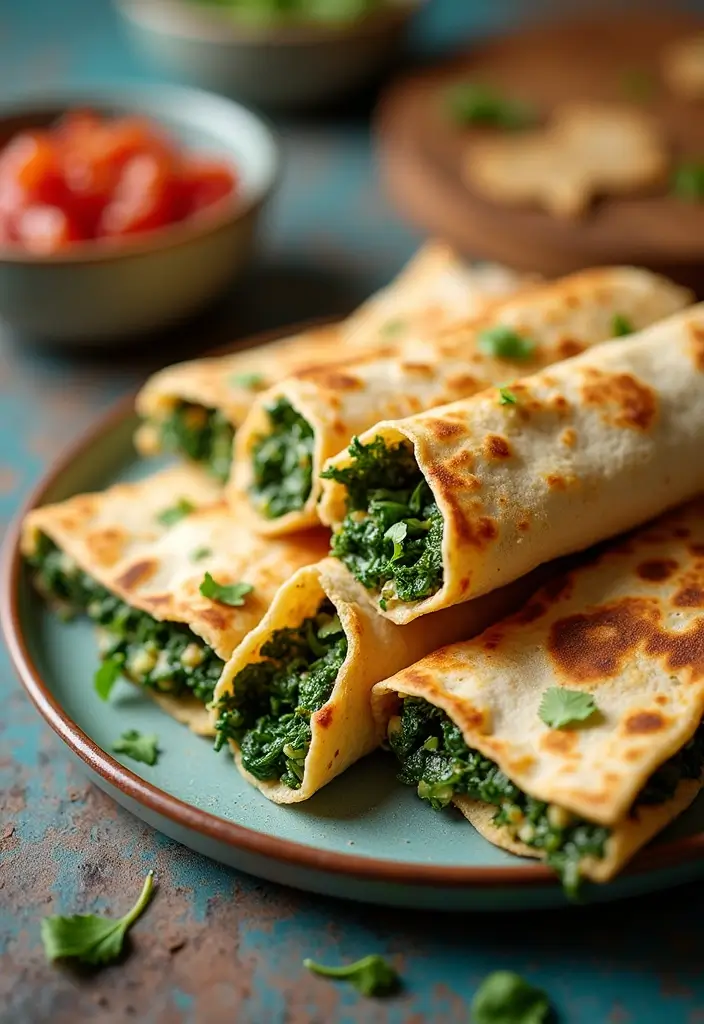 25 Easy and Cheap Lunch Ideas for When You’re on a Budget - 24. Spinach and Cheese Quesadillas