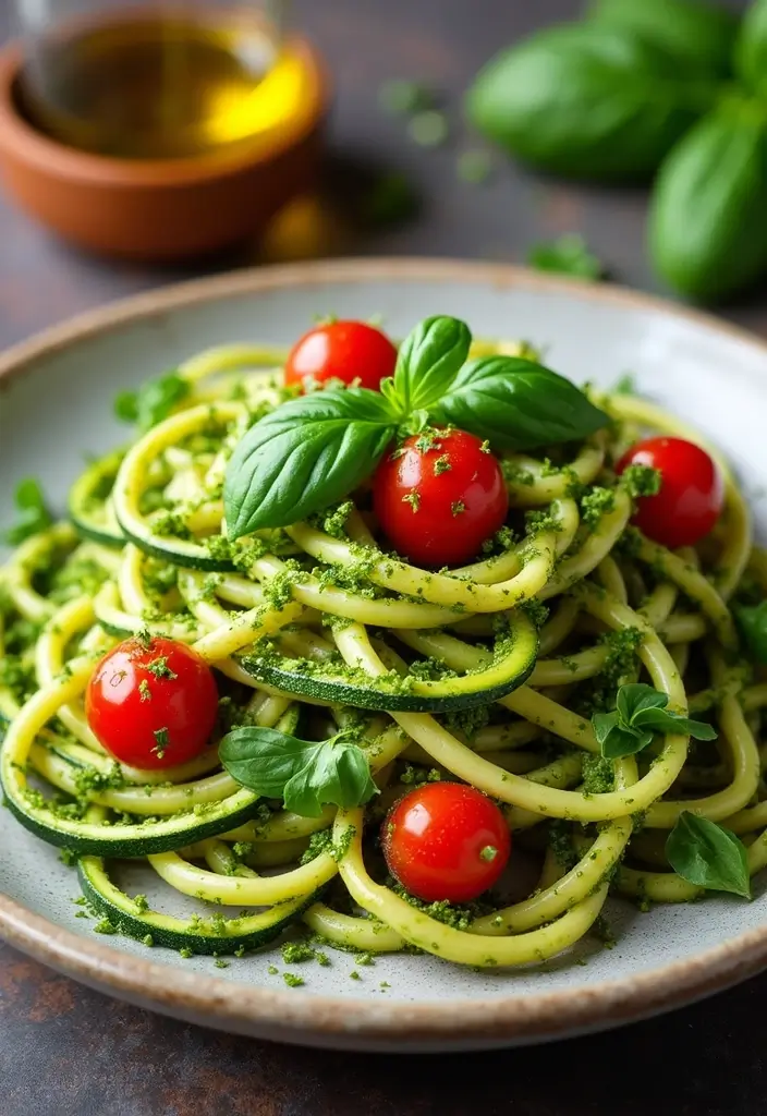 25 Fall Lunch Ideas for Work That Feel Cozy and Comforting 66 25 Fall Lunch Ideas for Work That Feel Cozy and Comforting - 12. Zucchini Noodles with Pesto