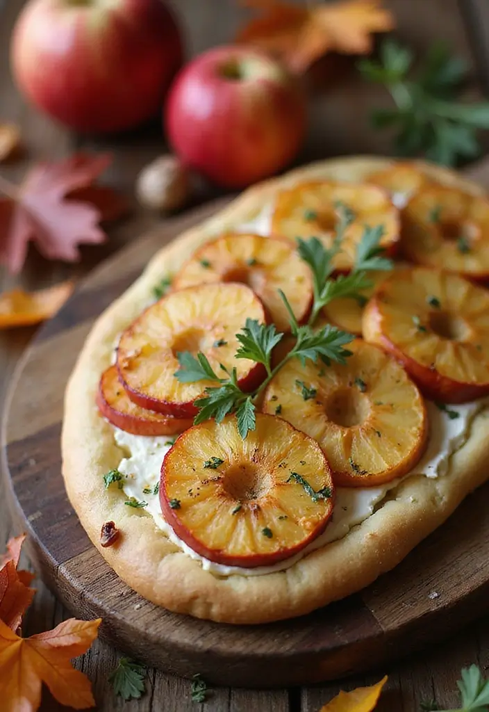 25 Fall Lunch Ideas for Work That Feel Cozy and Comforting 145 25 Fall Lunch Ideas for Work That Feel Cozy and Comforting - 25. Roasted Apple and Brie Flatbread