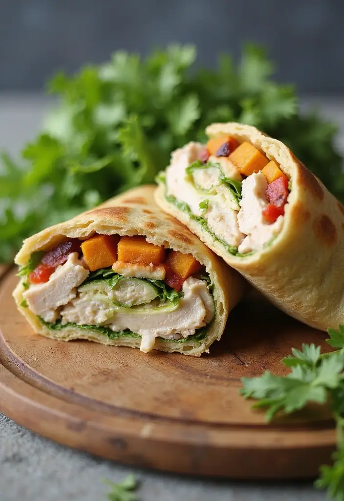 25 Fall Lunch Ideas for Work That Feel Cozy and Comforting 51 25 Fall Lunch Ideas for Work That Feel Cozy and Comforting - 9. Turkey and Sweet Potato Wrap