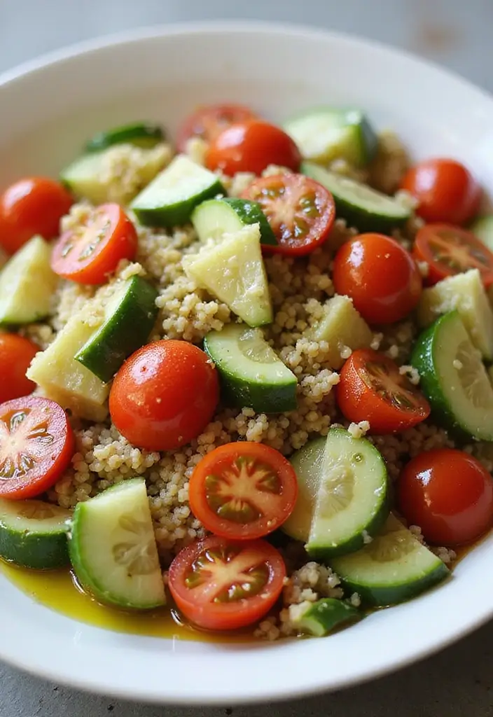 25 Gluten Free Lunch Box Ideas for Work or School 1 25 Gluten Free Lunch Box Ideas for Work or School - 1. Quinoa Salad with Cherry Tomatoes and Cucumbers
