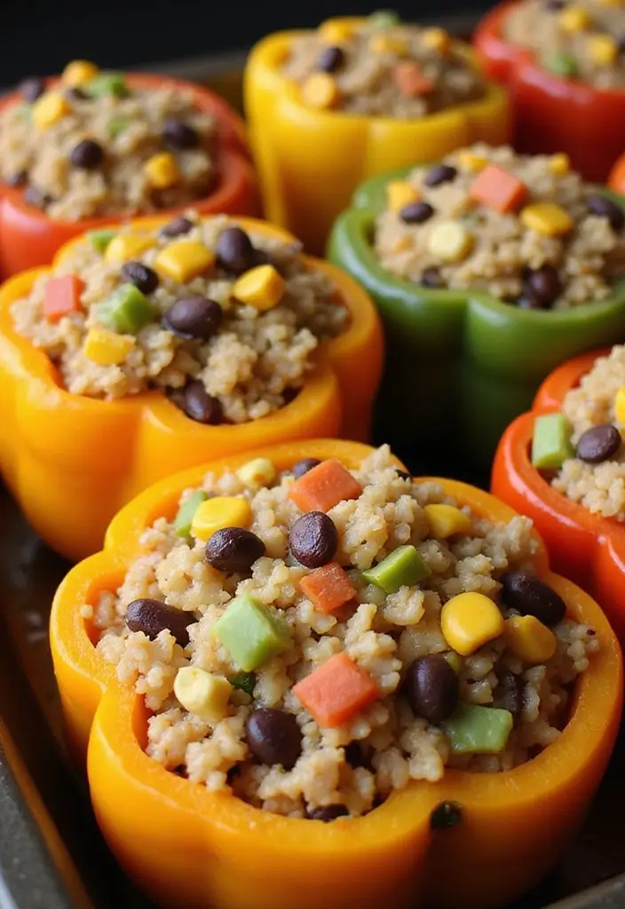 25 Gluten Free Lunch Box Ideas for Work or School 15 25 Gluten Free Lunch Box Ideas for Work or School - 3. Veggie-Stuffed Bell Peppers