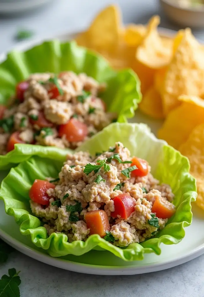 25 Gluten Free Lunch Box Ideas for Work or School 49 25 Gluten Free Lunch Box Ideas for Work or School - 9. Tuna Salad Lettuce Wraps