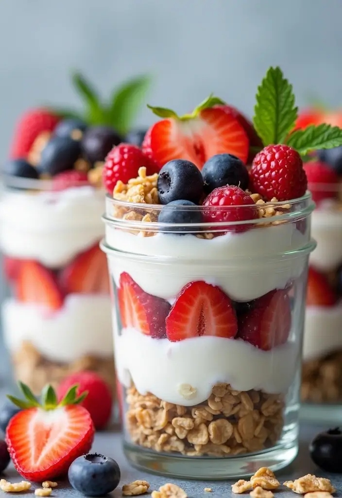 25 Healthy Lunch Prep Ideas for Work to Simplify Your Week 65 25 Healthy Lunch Prep Ideas for Work to Simplify Your Week - 11. Greek Yogurt Parfaits