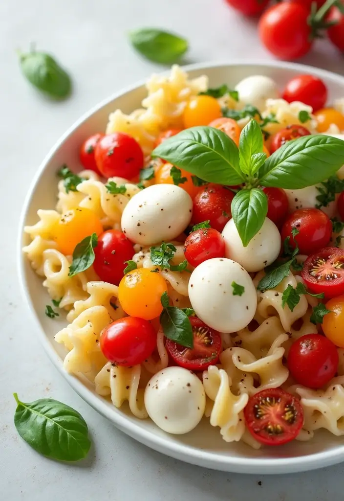 25 Healthy Lunch Prep Ideas for Work to Simplify Your Week 77 25 Healthy Lunch Prep Ideas for Work to Simplify Your Week - 13. Caprese Pasta Salad