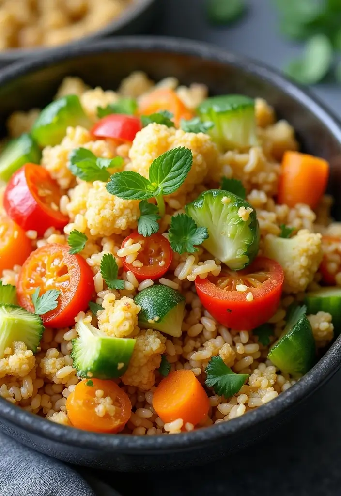 25 Healthy Lunch Prep Ideas for Work to Simplify Your Week 82 25 Healthy Lunch Prep Ideas for Work to Simplify Your Week - 14. Veggie-Packed Cauliflower Fried Rice