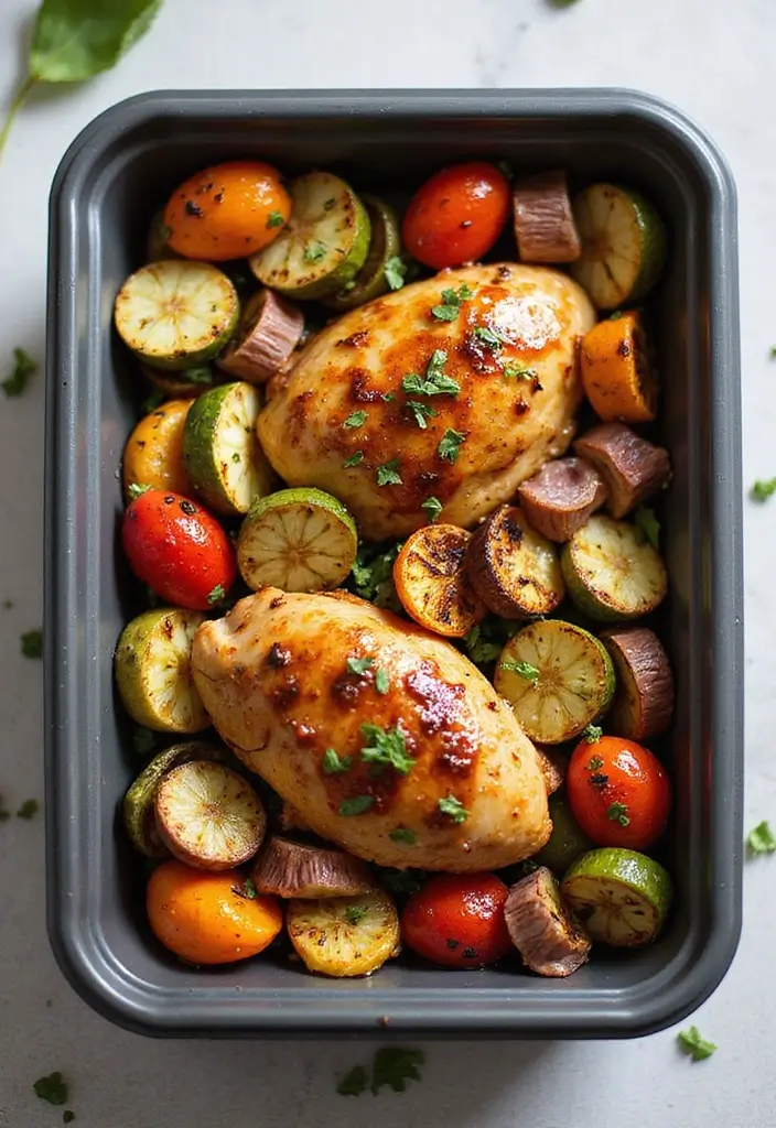 25 Healthy Lunch Prep Ideas for Work to Simplify Your Week 99 25 Healthy Lunch Prep Ideas for Work to Simplify Your Week - 17. Balsamic Chicken with Vegetables