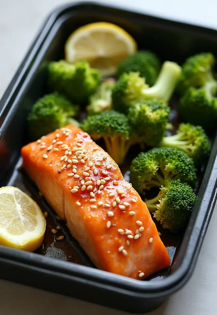 25 Healthy Lunch Prep Ideas for Work to Simplify Your Week 106 25 Healthy Lunch Prep Ideas for Work to Simplify Your Week - 18. Honey Garlic Salmon