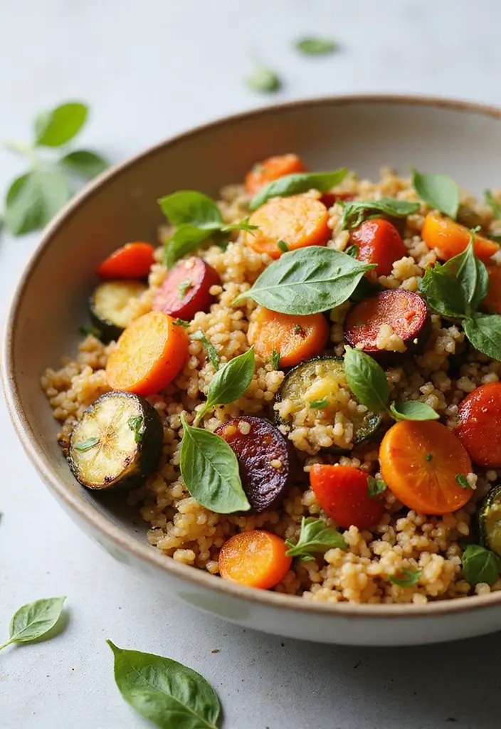 25 Healthy Lunch Prep Ideas for Work to Simplify Your Week 120 25 Healthy Lunch Prep Ideas for Work to Simplify Your Week - 20. Farro Salad with Roasted Vegetables