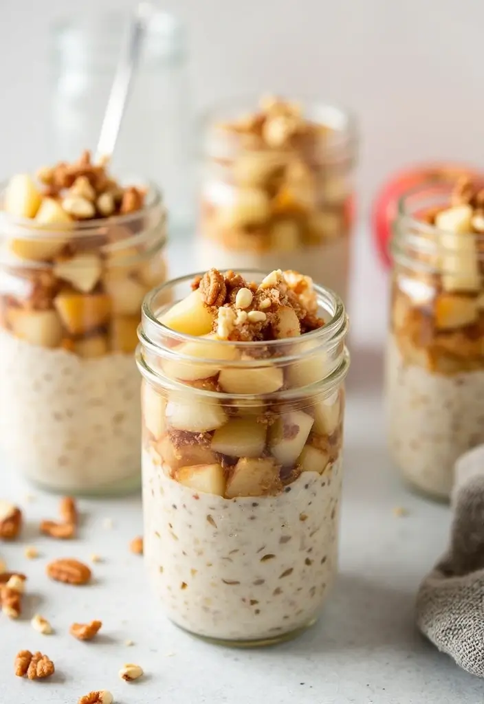 25 Healthy Lunch Prep Ideas for Work to Simplify Your Week 137 25 Healthy Lunch Prep Ideas for Work to Simplify Your Week - 23. Apple Cinnamon Overnight Oats