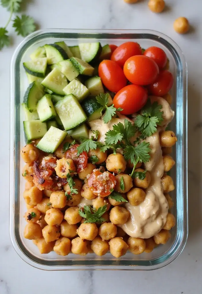 25 Healthy Lunch Prep Ideas for Work to Simplify Your Week 13 25 Healthy Lunch Prep Ideas for Work to Simplify Your Week - 3. Mediterranean Chickpea Bowls
