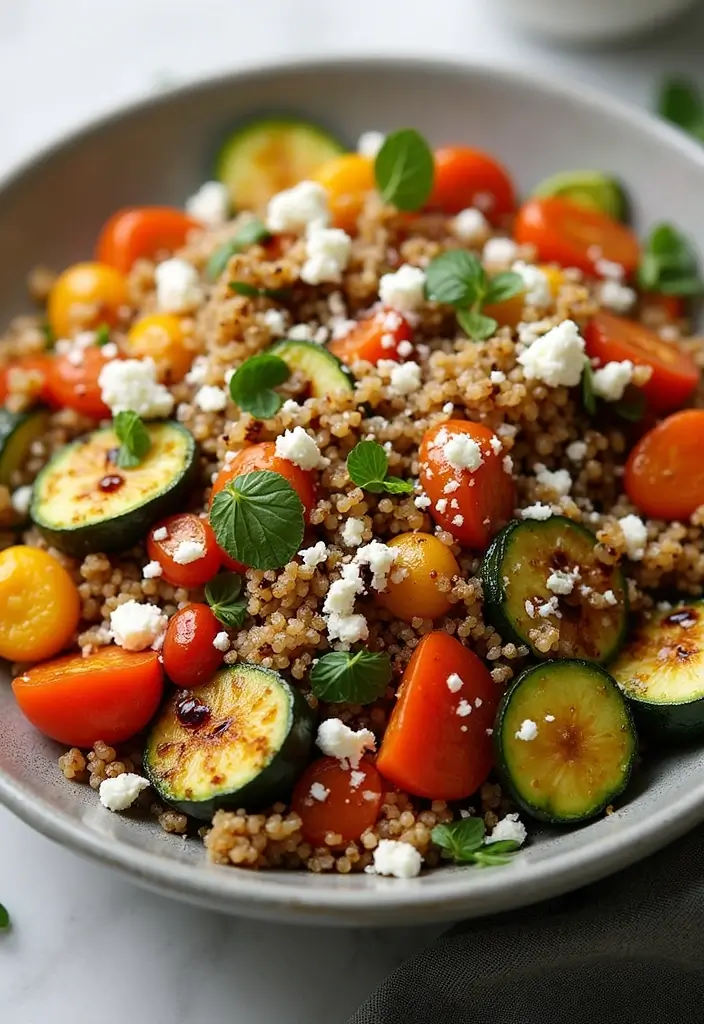 25 Healthy Lunch Prep Ideas for Work to Simplify Your Week 27 25 Healthy Lunch Prep Ideas for Work to Simplify Your Week - 5. Roasted Vegetable Quinoa Bowl