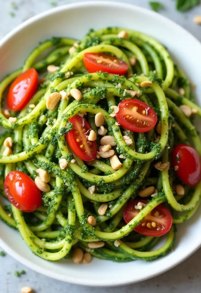 25 Healthy Lunch Prep Ideas for Work to Simplify Your Week 34 25 Healthy Lunch Prep Ideas for Work to Simplify Your Week - 6. Zucchini Noodles with Pesto