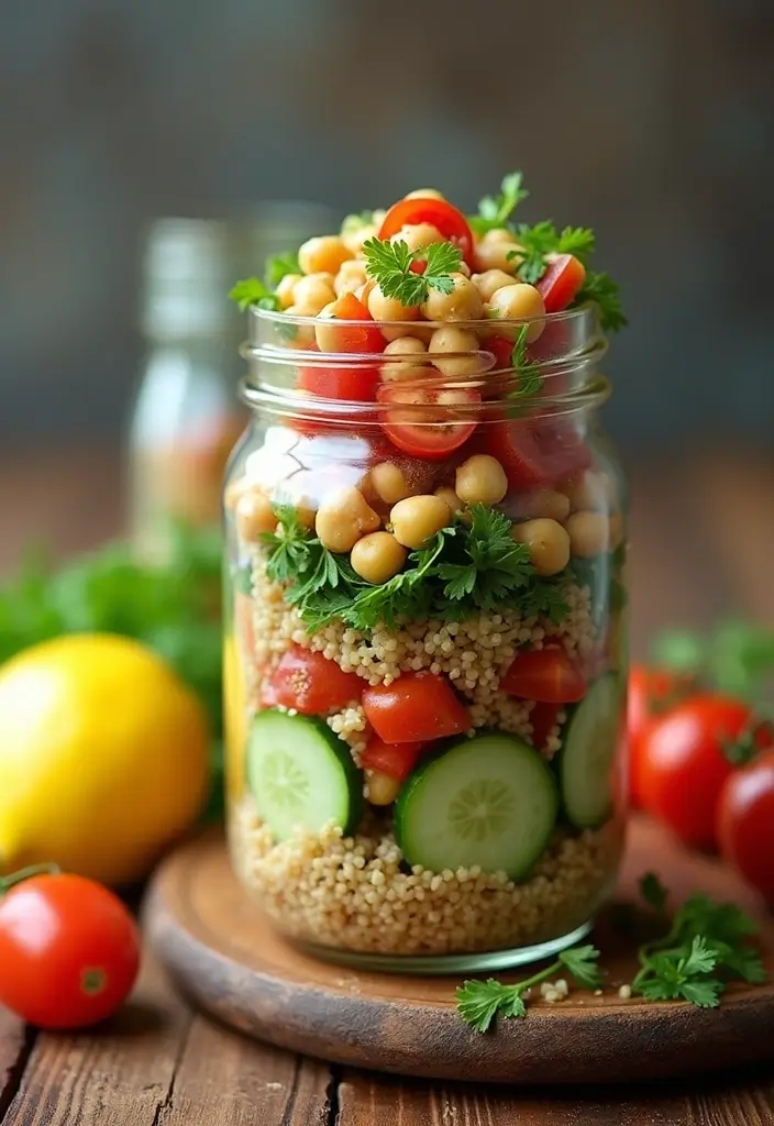 25 Ideas de Lunch para el Trabajo Fáciles y Saludables 1 25 Ideas de Lunch para el Trabajo Fáciles y Saludables - 1. Ensalada de Quinoa y Garbanzos