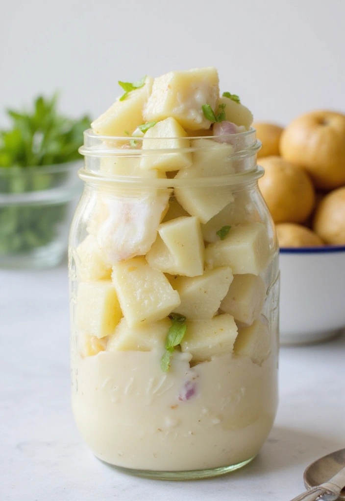 25 Ideas de Lunch para el Trabajo Fáciles y Saludables 91 25 Ideas de Lunch para el Trabajo Fáciles y Saludables - 15. Ensalada de Patata y Mayonesa