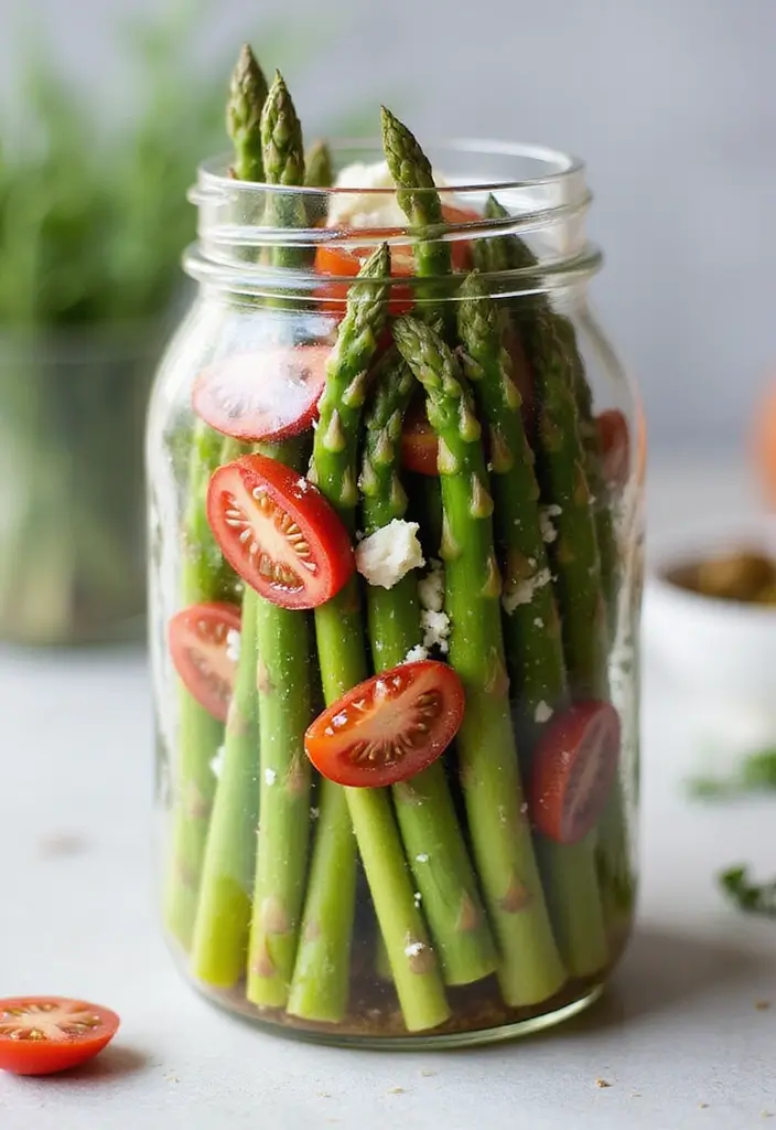 25 Ideas de Lunch para el Trabajo Fáciles y Saludables 117 25 Ideas de Lunch para el Trabajo Fáciles y Saludables - 19. Ensalada de Espárragos y Tomate