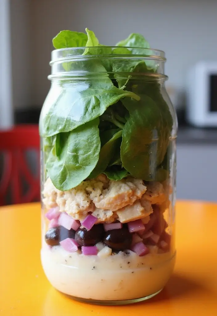 25 Ideas de Lunch para el Trabajo Fáciles y Saludables 131 25 Ideas de Lunch para el Trabajo Fáciles y Saludables - 21. Ensalada de Pescado y Espinacas