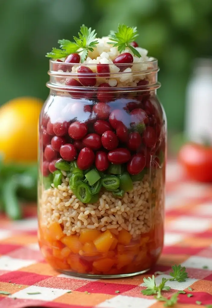 25 Ideas de Lunch para el Trabajo Fáciles y Saludables 145 25 Ideas de Lunch para el Trabajo Fáciles y Saludables - 23. Ensalada de Frijoles Rojos y Arroz