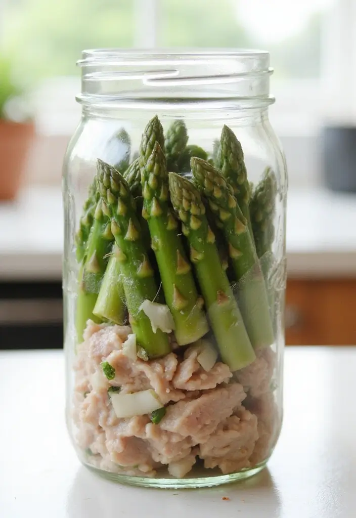 25 Ideas de Lunch para el Trabajo Fáciles y Saludables 152 25 Ideas de Lunch para el Trabajo Fáciles y Saludables - 24. Ensalada de Tuna y Espárragos