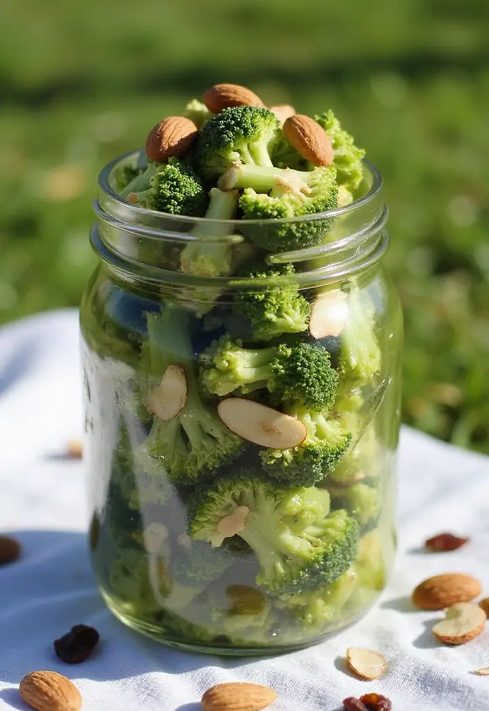 25 Ideas de Lunch para el Trabajo Fáciles y Saludables 39 25 Ideas de Lunch para el Trabajo Fáciles y Saludables - 7. Ensalada de Brócoli y Almendras