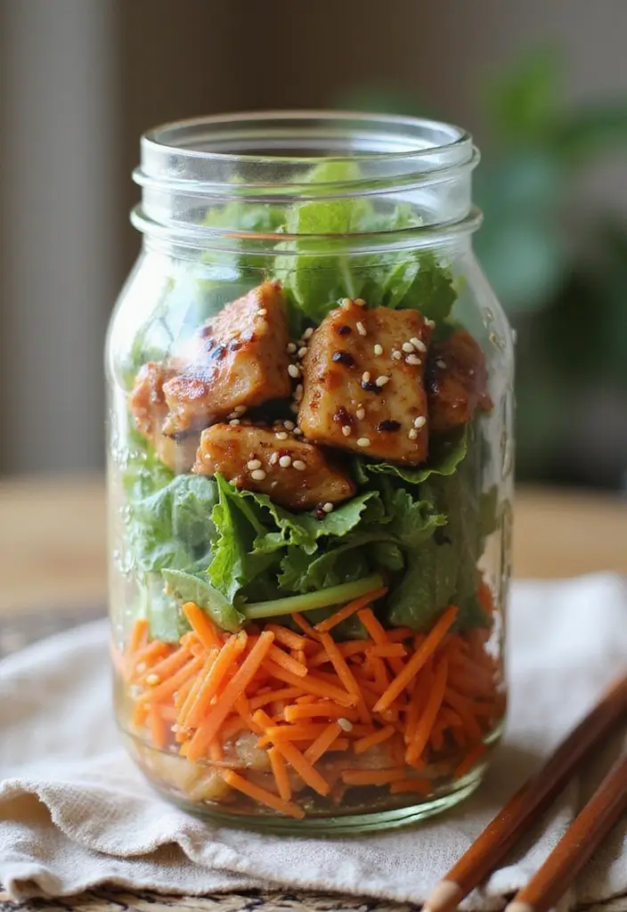 25 Ideas de Lunch para el Trabajo Fáciles y Saludables 53 25 Ideas de Lunch para el Trabajo Fáciles y Saludables - 9. Ensalada de Pollo Teriyaki