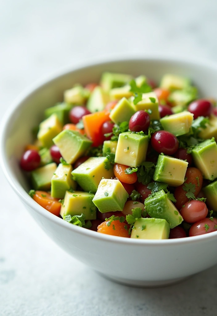 25 Low Calorie Meal Prep Lunch Ideas for Weight Control 102 25 Low Calorie Meal Prep Lunch Ideas for Weight Control - 16. Creamy Avocado & Bean Salad