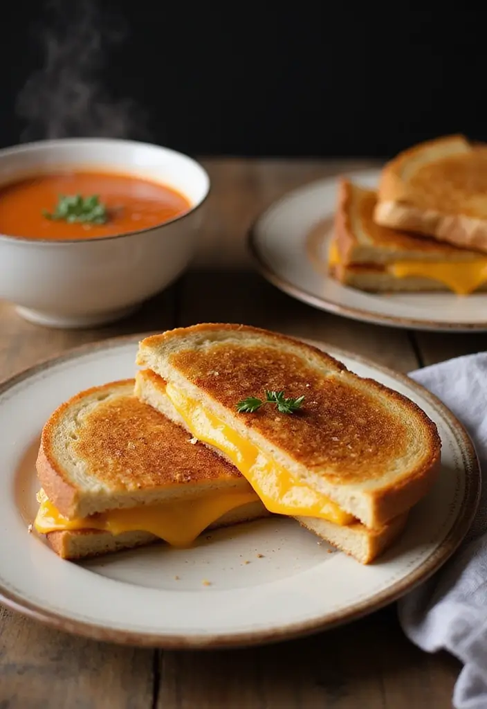 25 Low Calorie Meal Prep Lunch Ideas for Weight Control 135 25 Low Calorie Meal Prep Lunch Ideas for Weight Control - 21. Grilled Cheese & Tomato Soup