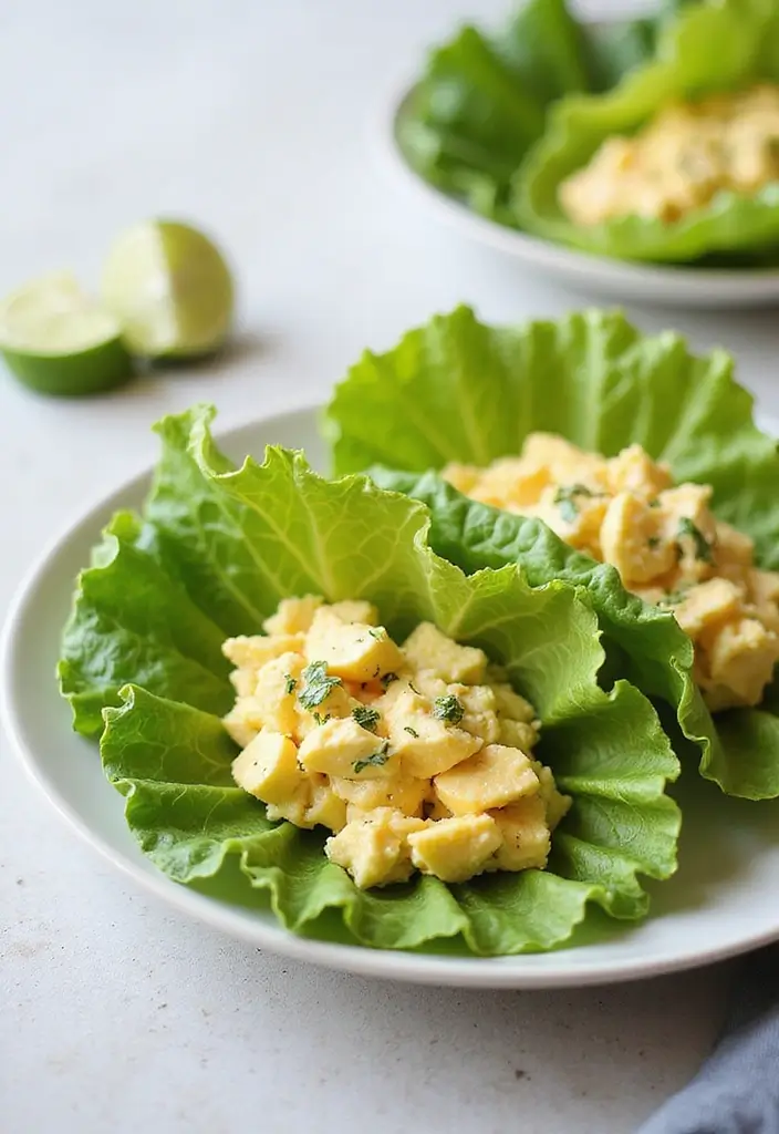 25 Low Calorie Meal Prep Lunch Ideas for Weight Control 142 25 Low Calorie Meal Prep Lunch Ideas for Weight Control - 22. Egg Salad Lettuce Wraps