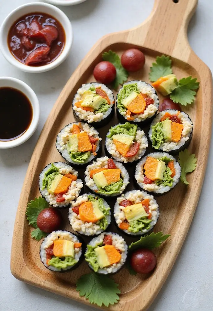 25 Low Calorie Meal Prep Lunch Ideas for Weight Control 43 25 Low Calorie Meal Prep Lunch Ideas for Weight Control - 7. Veggie Sushi Rolls