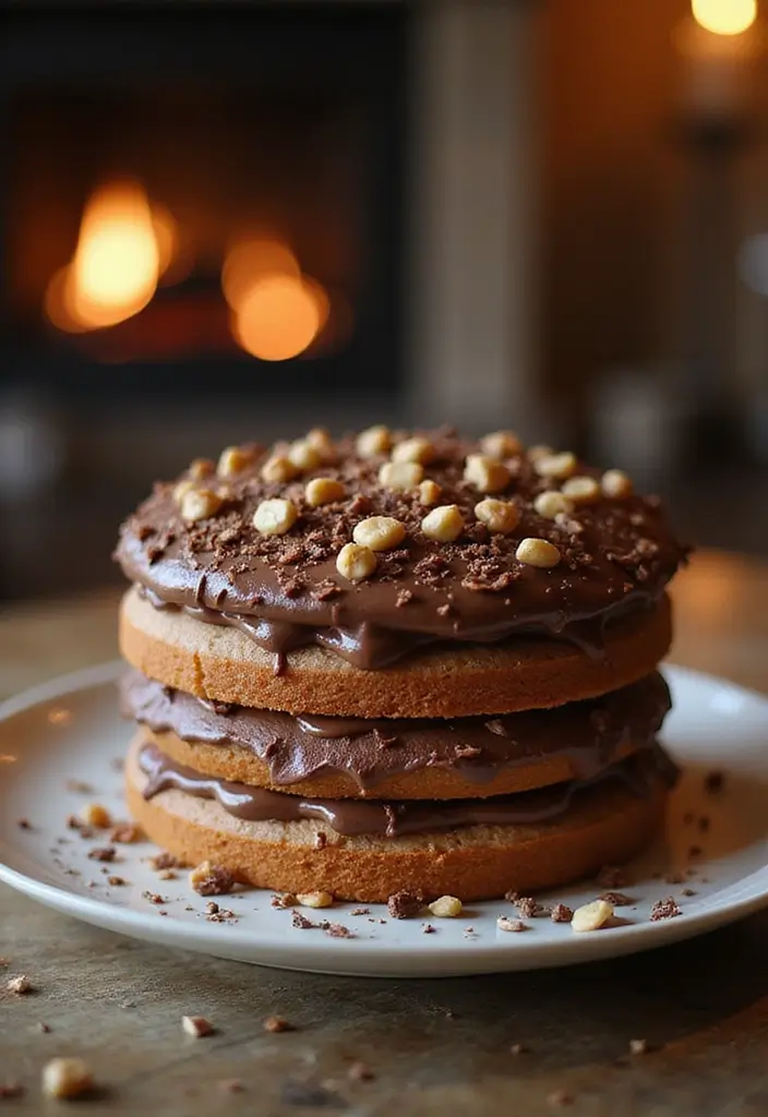 25 Lunch Box Cake Ideas for Boyfriend That Are Cute and Sweet - 15. Nutella Layer Cake