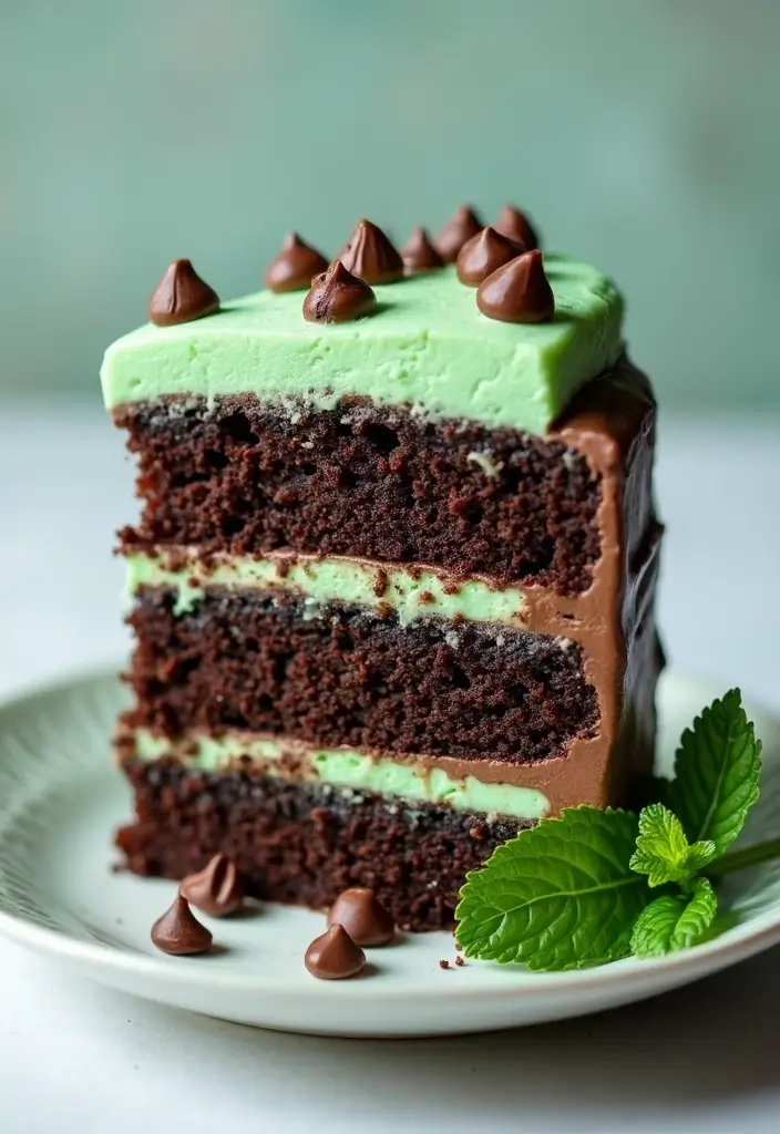 25 Lunch Box Cake Ideas for Boyfriend That Are Cute and Sweet - 18. Mint Chocolate Chip Cake