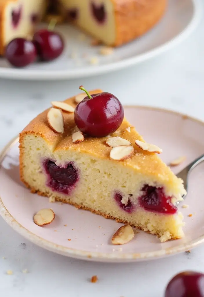 25 Lunch Box Cake Ideas for Boyfriend That Are Cute and Sweet - 25. Cherry Almond Cake
