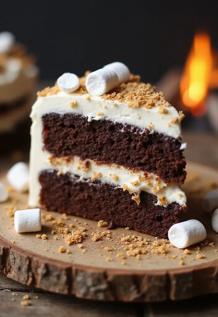 25 Lunch Box Cake Ideas for Boyfriend That Are Cute and Sweet - 8. S'mores Cake
