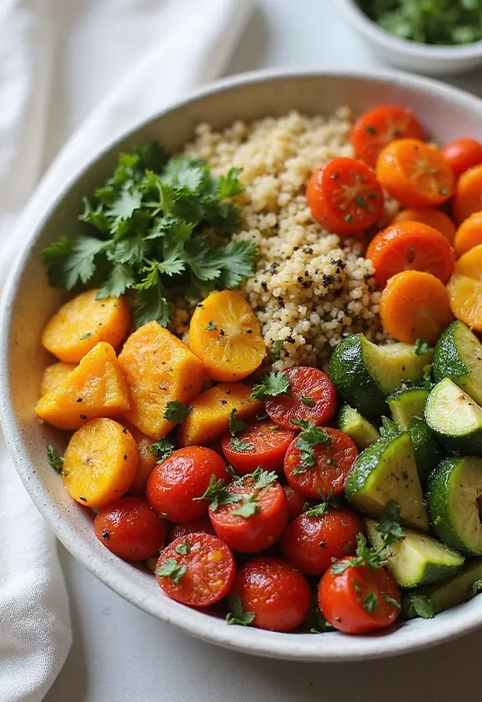 25 Lunch Box Ideas for Adults That Make Packing Easy 101 25 Lunch Box Ideas for Adults That Make Packing Easy - 17. Roasted Vegetable Quinoa Bowl