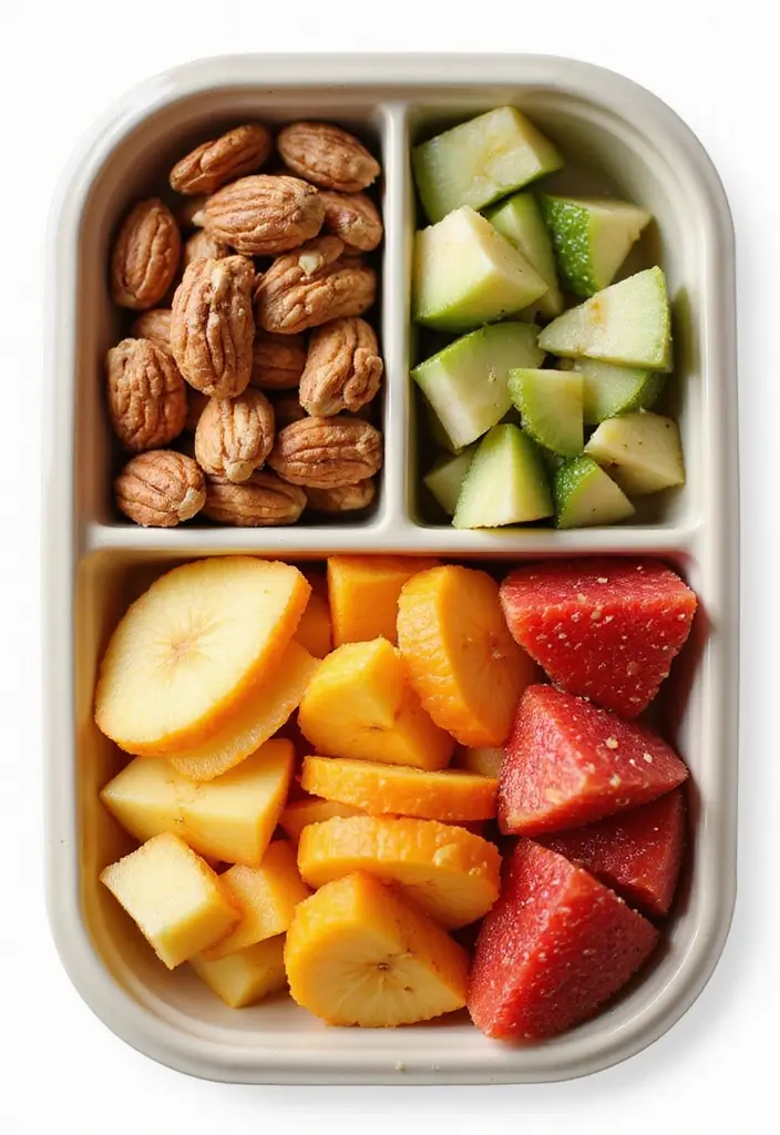25 Lunch Box Ideas for Adults That Make Packing Easy 106 25 Lunch Box Ideas for Adults That Make Packing Easy - 18. Fruit and Nut Snack Box