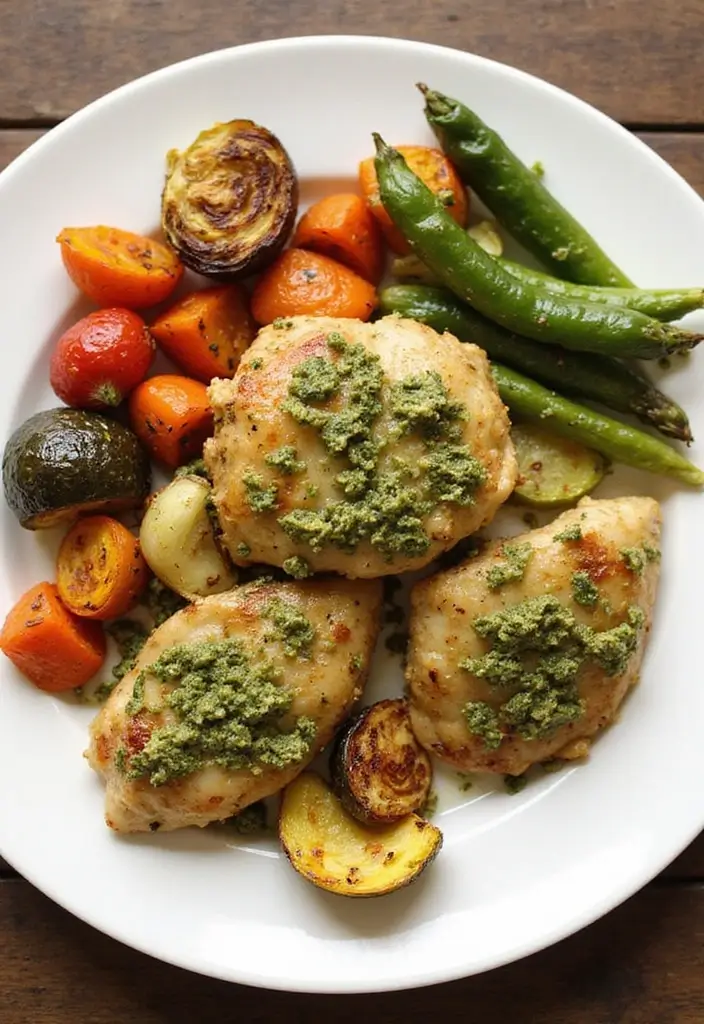25 Lunch Box Ideas for Adults That Make Packing Easy 146 25 Lunch Box Ideas for Adults That Make Packing Easy - 24. Pesto Chicken and Veggies