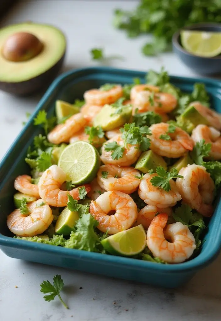 25 Lunch Box Ideas for Husband That Show You Care 72 25 Lunch Box Ideas for Husband That Show You Care - 12. Shrimp & Avocado Salad