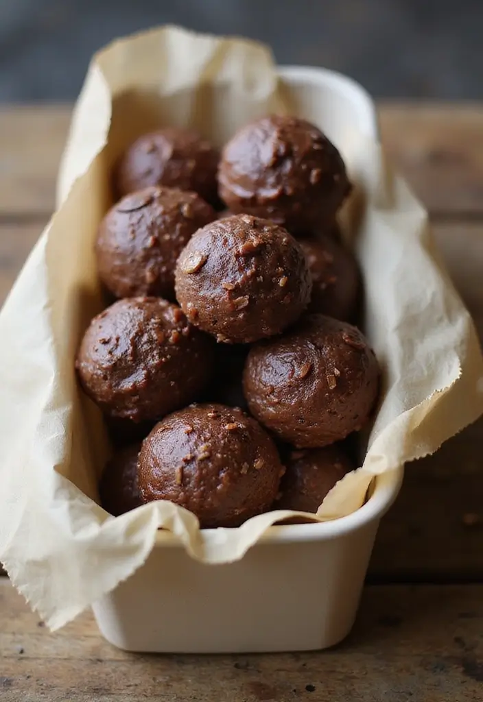 25 Lunch Box Ideas for Husband That Show You Care 75 25 Lunch Box Ideas for Husband That Show You Care - 13. Chocolate Energy Bites